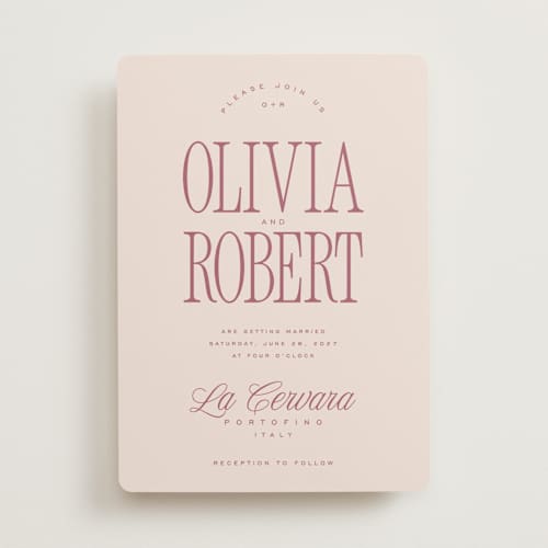 This is a rose wedding invitations with standard by Kelly Schmidt called riviera printing on signature in standard