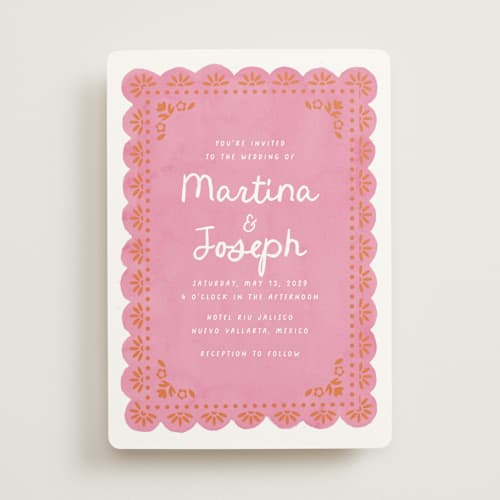 This is a carnation wedding invitations with standard by Itsy Belle Studio called vienes printing on signature in standard