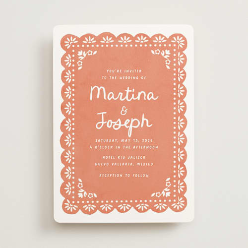 This is a melon wedding invitations with standard by Itsy Belle Studio called vienes printing on signature in standard