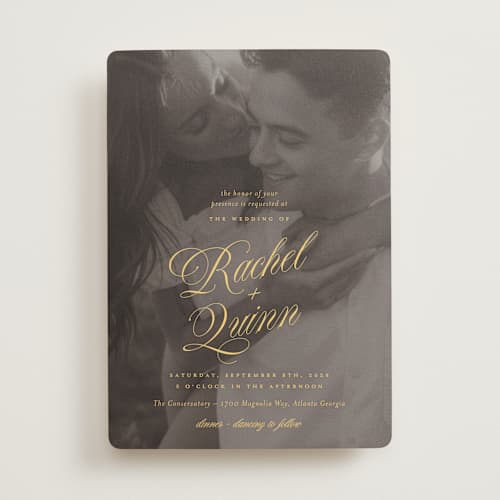 This is a island citrus wedding invitations with standard by Paper Raven Co. called vintage romance printing on signature in standard