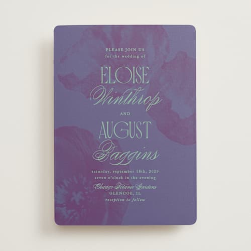 This is a starling wedding invitations with standard by Morgan Kendall called maximalist poppies printing on signature in standard