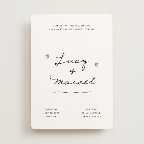 This is a paper wedding invitations with standard by Ani Somi called ballpoint suite printing on signature in standard