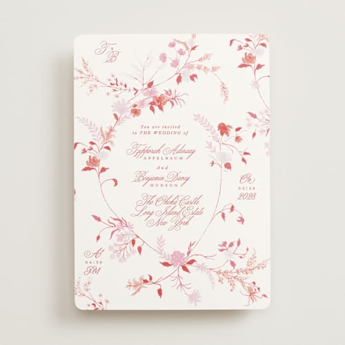 This is a vegas mint wedding invitations with standard by Phrosné Barwood called whimsey floral printing on signature in standard
