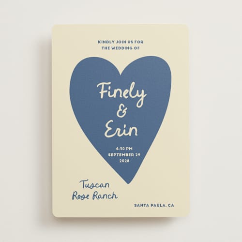 This is a sea wedding invitations with standard by Ani Somi called big heart wedding printing on signature in standard