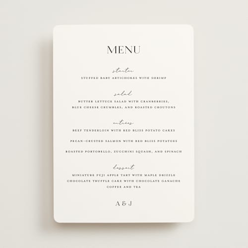 This is a porcelain menu cards with standard by Eric Clegg called have and hold printing on signature in 5x7