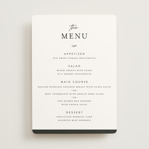 This is a cloud menu cards with standard by Pine Street Creative called as if a dream printing on signature in standard