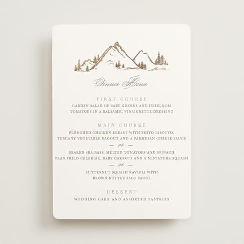 This is a earth menu cards with foil pressed by Mansi Verma called colorado printing on signature in standard