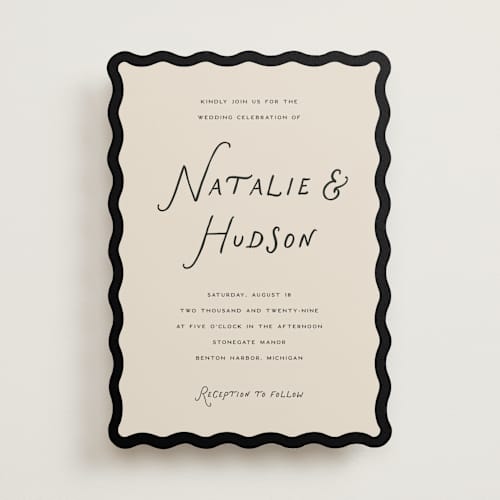 This is a shadow wedding invitations with standard by Pixel and Hank called lovers printing on signature in standard