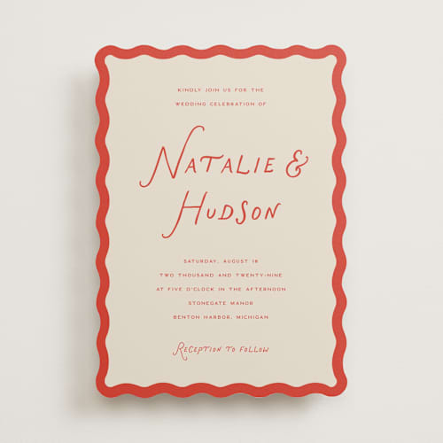 This is a zinnia wedding invitations with standard by Pixel and Hank called lovers printing on signature in standard