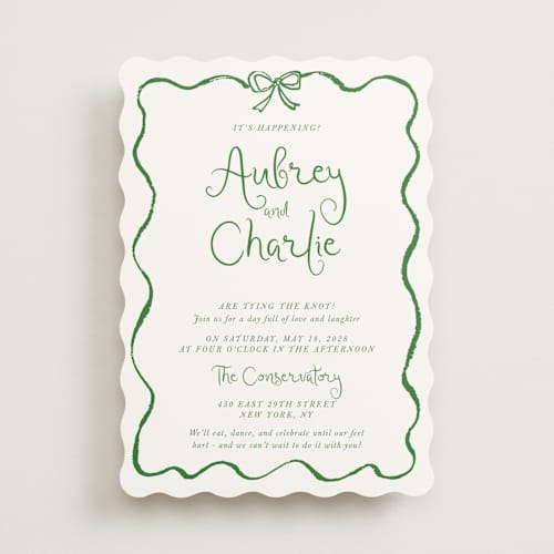 This is a forest wedding invitations with standard by Cass Loh called quirky fun printing on signature in standard