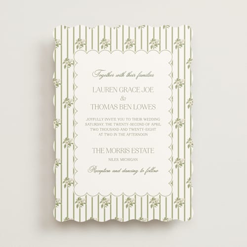 This is a petal wedding invitations with standard by Lisa Joanna Harrison called summer fields printing on signature in standard