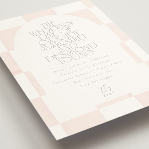 This is a cloud wedding invitations with standard by Baumbirdy called checker wash printing on signature in grand