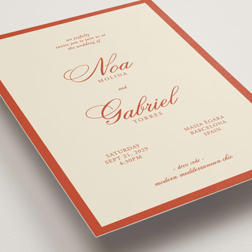 This is a cherry wedding invitations with standard by Ani Somi called borders printing on signature in grand