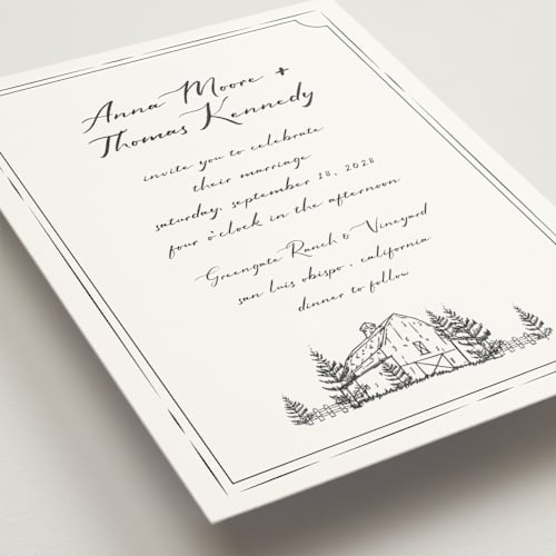 This is a cloudy wedding invitations with standard by Sherley Ferreira called southern soul printing on signature in grand