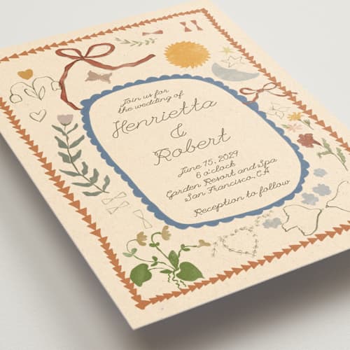This is a magic wedding invitations with standard by Sumak Studio called pure magic printing on signature in grand