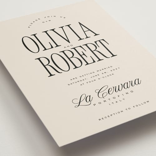 This is a linen wedding invitations with standard by Kelly Schmidt called riviera printing on signature in grand