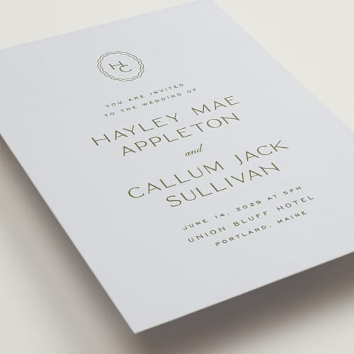 This is a lavender wedding invitations with standard by Ellen Schlegelmilch called callum printing on signature in grand