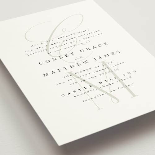 This is a leaf wedding invitations with standard by Kristie Kern called conley printing on signature in grand