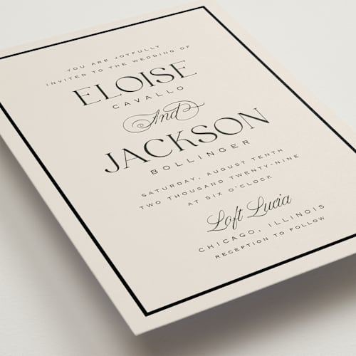 This is a onyx wedding invitations with standard by Laura Hankins called galleria printing on signature in grand