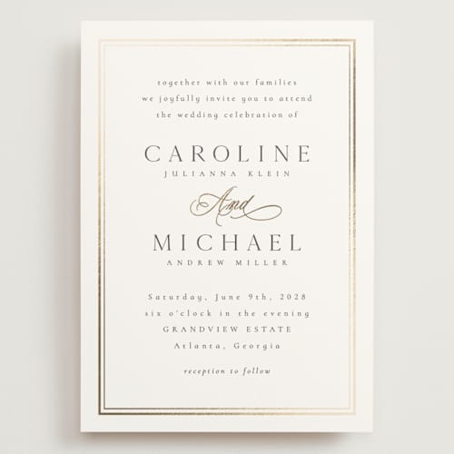 This is a cloud wedding invitations with foil pressed by Nicole Walsh called lustre printing on signature in grand