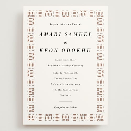 This is a ivory wedding invitations with standard by Oma N. Ramkhelawan called amari printing on signature in grand