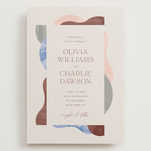 This is a coastal wedding invitations with standard by Pixel and Hank called deconstruct printing on signature in grand