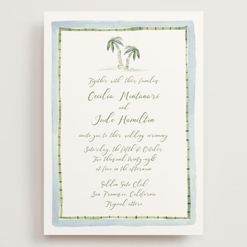 This is a celeste wedding invitations with standard by Pati Cascino called alento printing on signature in grand