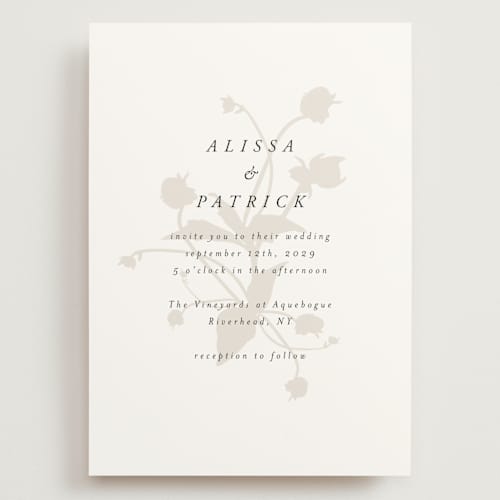 This is a wheat wedding invitations with standard by AK Graphics called autumnal printing on signature in grand