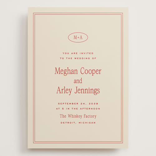 This is a cherry wedding invitations with standard by Ellen Schlegelmilch called cherry printing on signature in grand