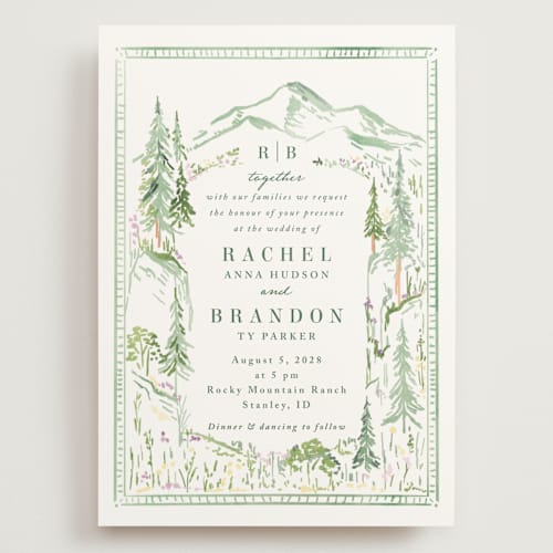 This is a meadow wedding invitations with standard by Petra Kern called plain air printing on signature in grand