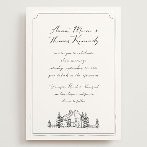 This is a cloudy wedding invitations with standard by Sherley Ferreira called southern soul printing on signature in grand