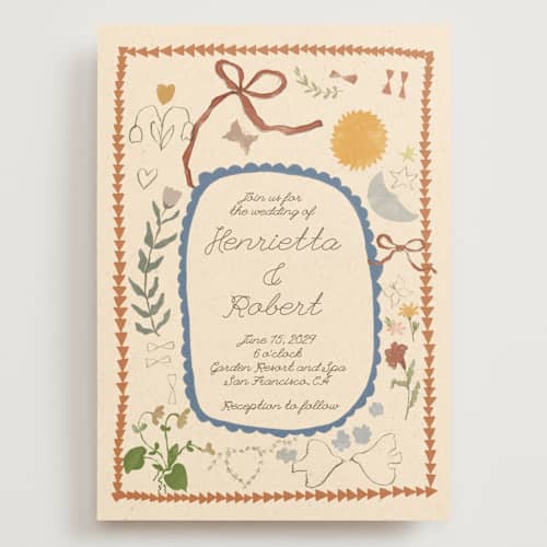This is a magic wedding invitations with standard by Sumak Studio called pure magic printing on signature in grand