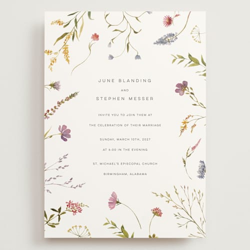 This is a sherbert wedding invitations with standard by Erin Hodges called untied printing on signature in grand