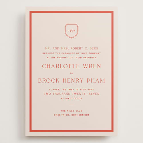 This is a verona sunset wedding invitations with standard by Megan Davis called racquet printing on signature in grand