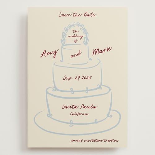 This is a chiffon save the date with standard by Ani Somi called cake printing on signature in grand