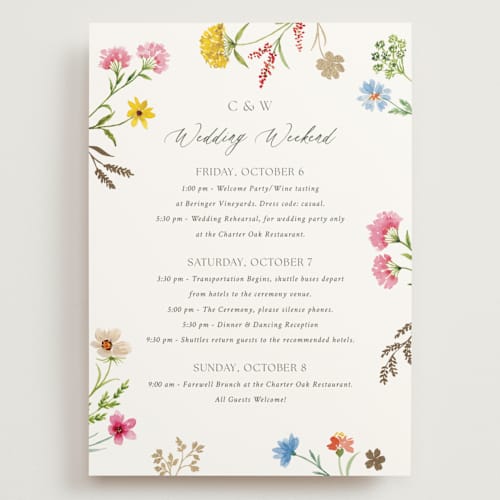 This is a garden ceremony reception essentials with foil pressed by Yaling Hou Suzuki called bright garden printing on signature in grand