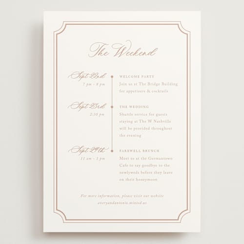 This is a dusty pink ceremony reception essentials with standard by Jennifer Postorino called avery printing on signature in grand