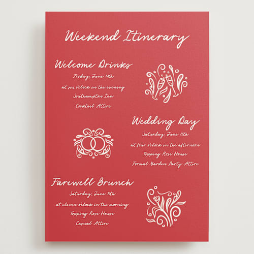 This is a brick ceremony reception essentials with standard by Julia Liverton called love in bloom printing on signature in grand