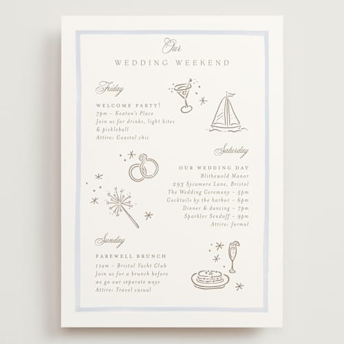 This is a aqua ceremony reception essentials with standard by Jennifer Wick called bristol printing on signature in grand
