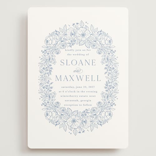 This is a nova wedding invitations with standard by Kristen Smith called wild roses printing on signature in grand