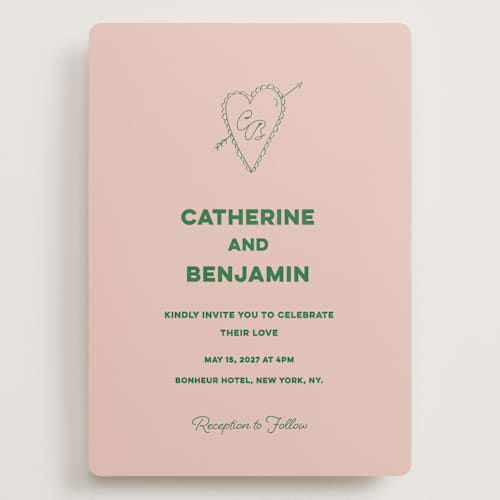 This is a avocado wedding invitations with standard by Helena Vitto called crazy little thing called love printing on signature in grand