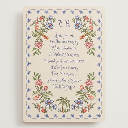 This is a sea wedding invitations with standard by Chris Griffith called artisan wedding printing on signature in grand