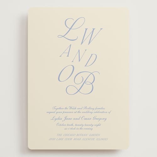 This is a ocean wedding invitations with standard by Baumbirdy called luxe printing on signature in grand
