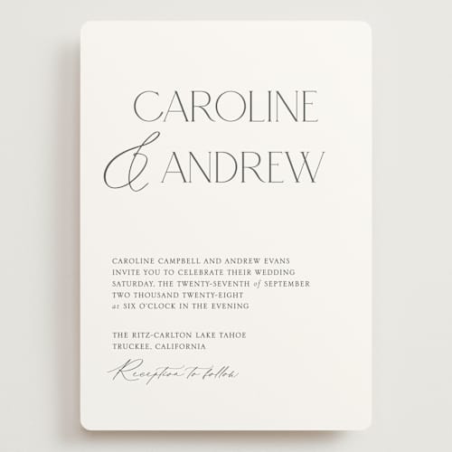 This is a cotton wedding invitations with standard by Vanessa Doyle called contemporary printing on signature in grand