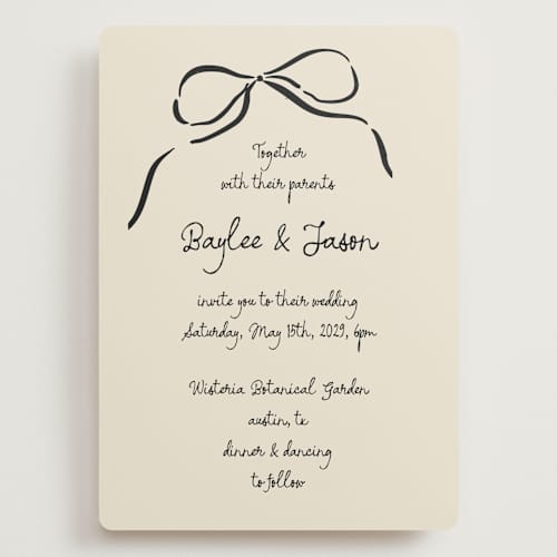 This is a tuxedo wedding invitations with standard by Jelena Vuletic called inkwoven printing on signature in grand