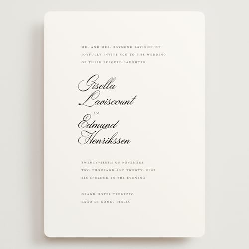 This is a salt wedding invitations with standard by chocomocacino called gregada printing on signature in grand
