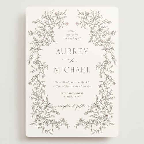 This is a ravello wedding invitations with standard by Anne Ciotola called cottonwood printing on signature in grand