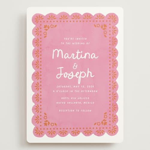 This is a carnation wedding invitations with standard by Itsy Belle Studio called vienes printing on signature in grand