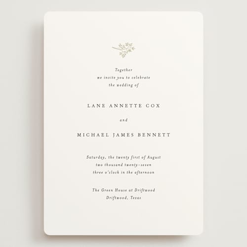 This is a cloud wedding invitations with standard by Design Lotus called sense and sensibility printing on signature in grand