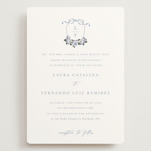 This is a french wedding invitations with standard by Design Lotus called be with you printing on signature in grand